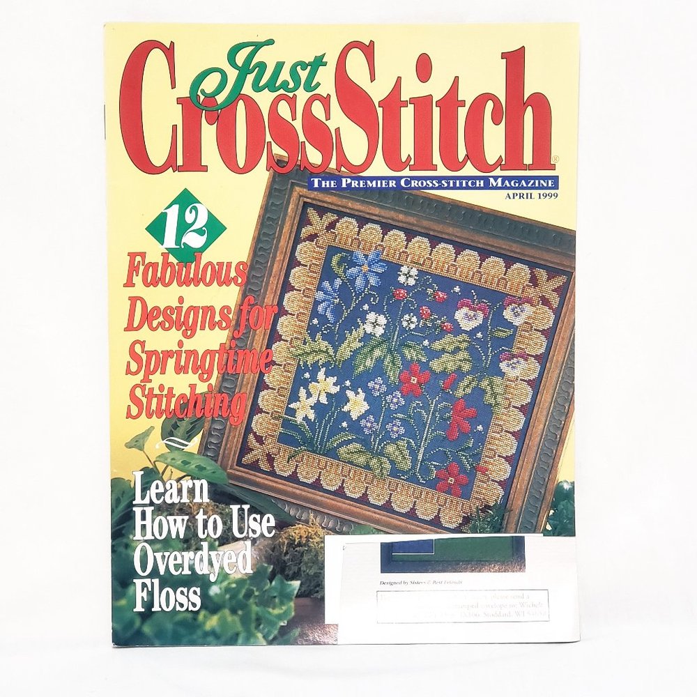 Just Cross Stitch Magazine Patterns April 1999 Springtime Bunnies Christmas Town